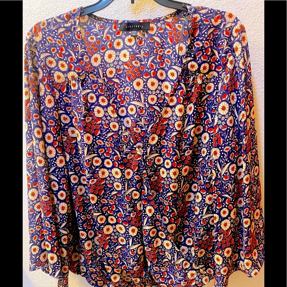 Sanctuary Kimono Sleeve Blouse XL Like New!